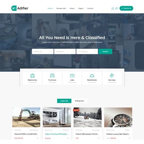 Adifier - Classified Ads WordPress Theme