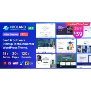 Nioland - SaaS & Software Startup Tech WordPress Theme